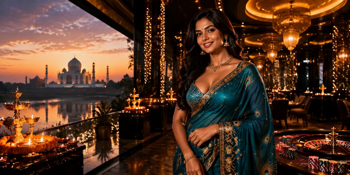 Responsible gaming advice visual with Taj Mahal background
