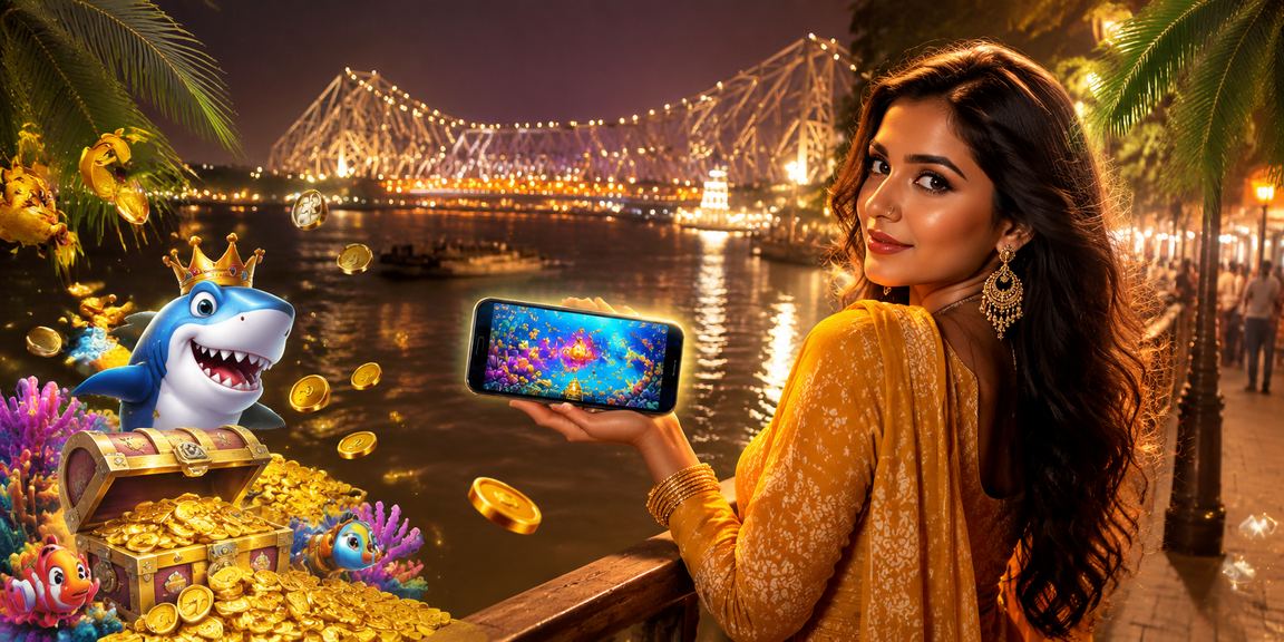 Login access on mobile device with Howrah Bridge background