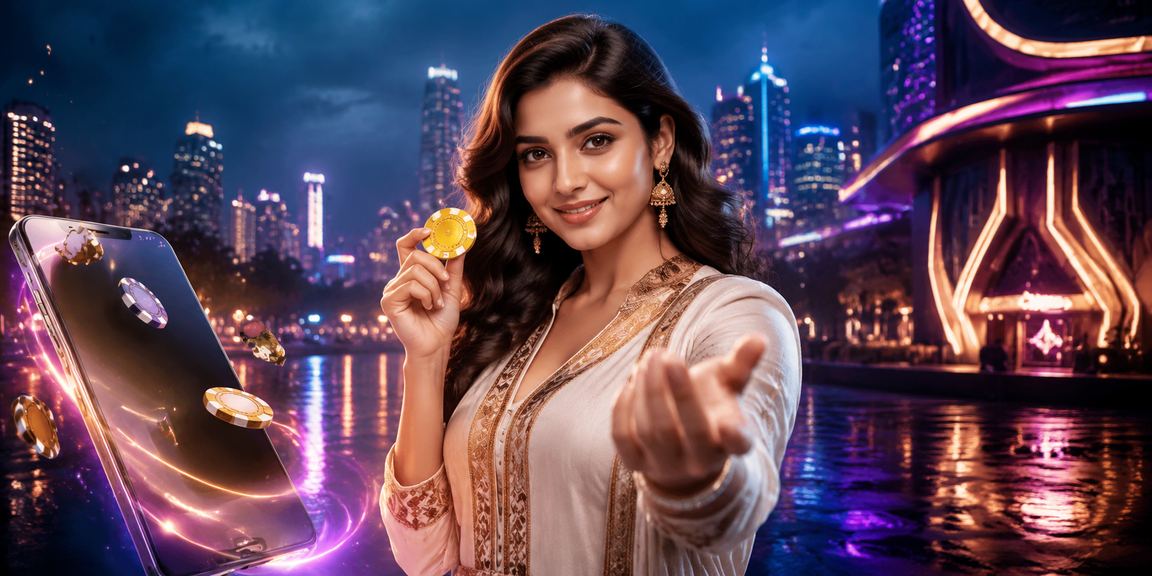 Mumbai street casino app gameplay at night